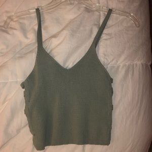 Green Tank/Crop Top